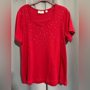 Quacker Factory size medium embellished top, shirt